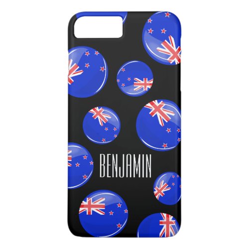 Glossy Round New Zealand Flag iPhone 8 Plus7 Plus Case