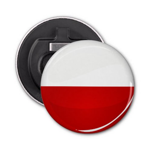 Glossy Round Polish Flag Bottle Opener