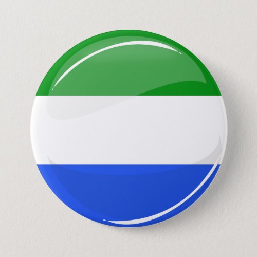 Glossy Round Sierra Leone Flag Button