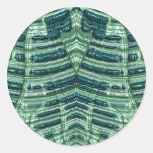 Glossy shades of Green ~ Classic Round Sticker