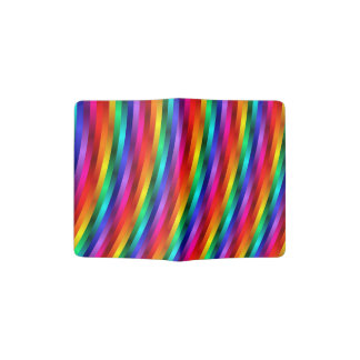 Glossy Shiny Rainbow Stripes Passport Holder