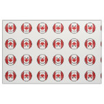 Glossy Smiling Canadian Flag Fabric