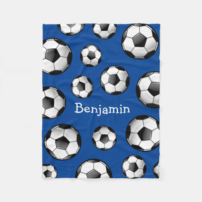 Glossy Soccer Ball Fleece Blanket Zazzle