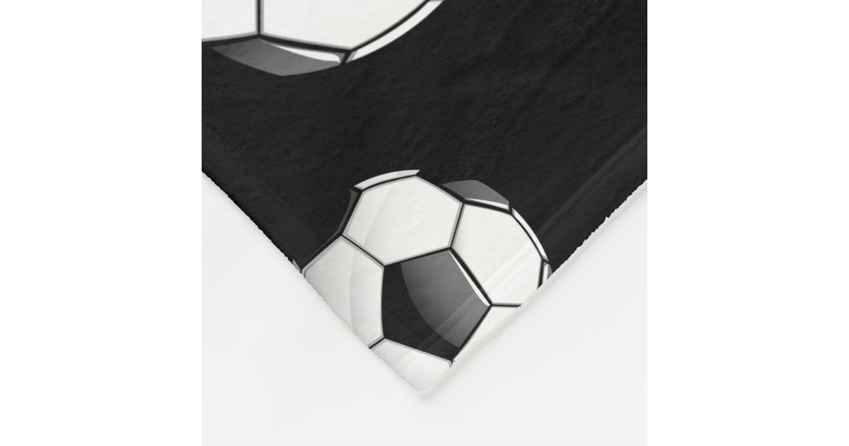 Glossy Soccer Ball Fleece Blanket | Zazzle