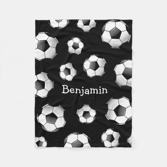 Glossy Soccer Ball Fleece Blanket | Zazzle.com