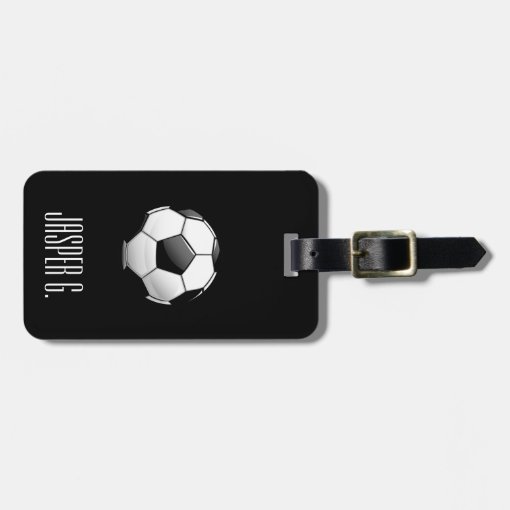 Glossy Soccer Ball Luggage Tag Zazzle