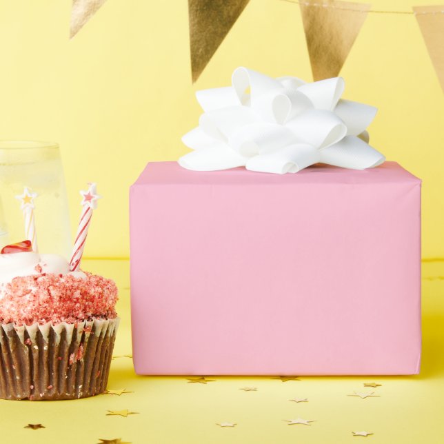 Glossy Solid Baby Pink Wrapping Paper (Birthday Party)
