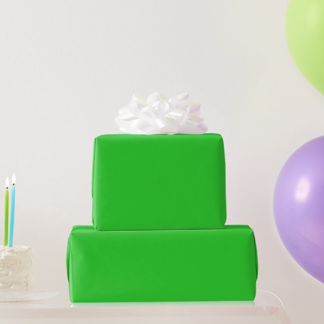 Glossy Solid Lime Green Wrapping Paper (Party Gifts)