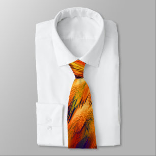 Glossy stained from red to orange, a little green neck tie
