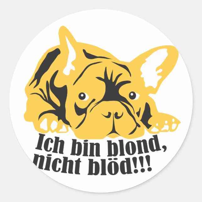 Glossy sticker "Blond Bulldog" (Front)