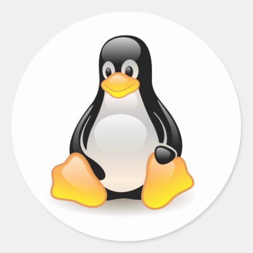 Glossy Tux Linux Penguin Sticker