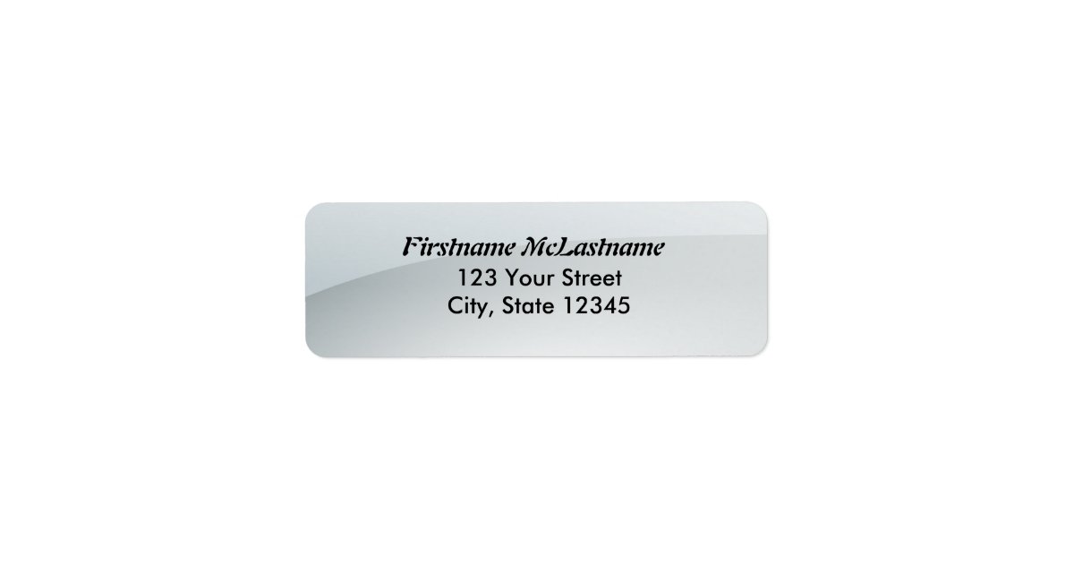 Glossy white address labels Zazzle