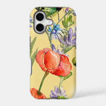 Glossy Wildflower Butterfly iPhone 17 Case