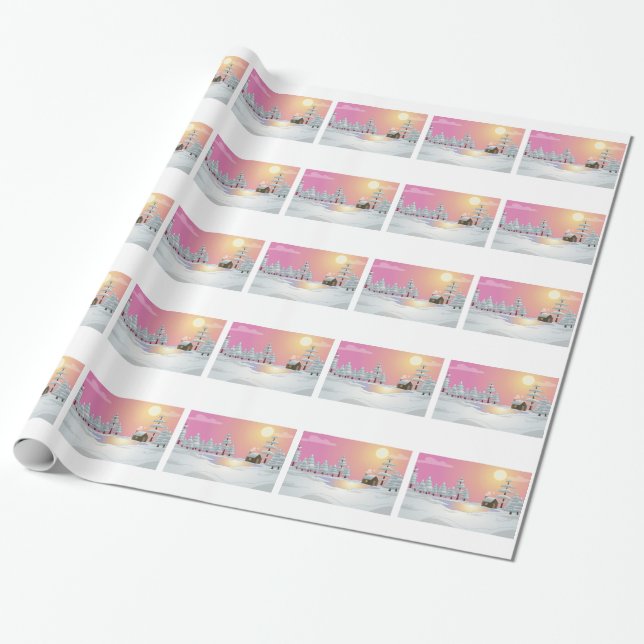 Glossy Wrapping Paper, 2' x 6' Roll Paper (Unrolled)