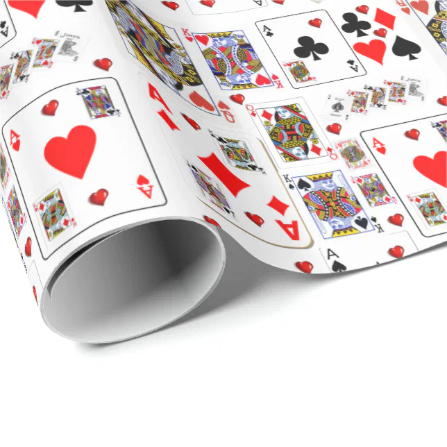 Glossy Wrapping Paper Ace Playing Cards | Zazzle