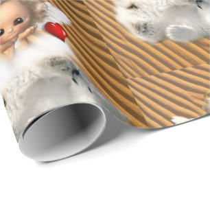 Glossy Wrapping Paper Angel