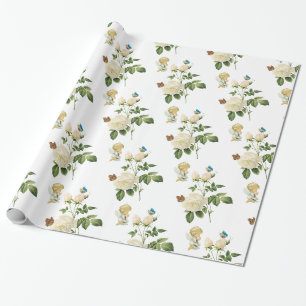 Glossy Wrapping Paper, Angel Roses Butterfly Paper