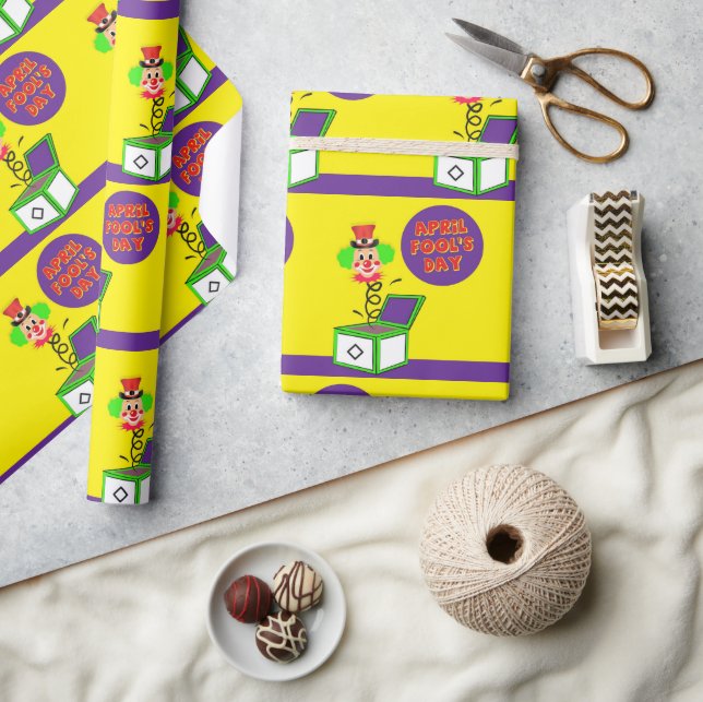 Glossy Wrapping Paper April Fool's Day Clown  (Crafts)