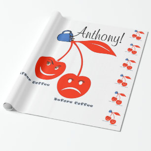 Glossy Wrapping Paper, Before After Coffee Cherrie Paper