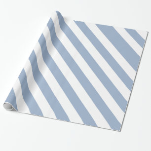 Glossy Wrapping Paper Blue & White Stripe