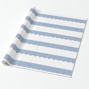 Glossy Wrapping Paper Blue & White Stripe 
