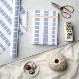 Glossy Wrapping Paper Blue & White Stripe