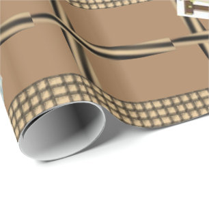 Glossy Wrapping Paper Brown Victorian