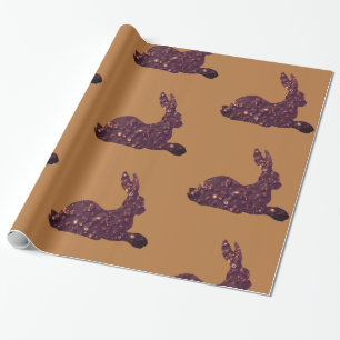 Glossy Wrapping Paper, Chocolate rabbit Wrapping Paper