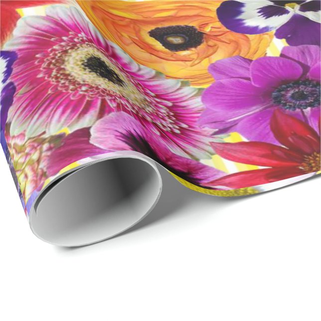 Glossy Wrapping Paper Colorful Elephant (Roll Corner)