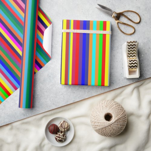 Glossy Wrapping Paper Colorful Stripe