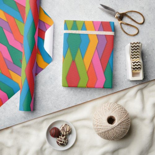 Glossy Wrapping Paper Colorful Triangles