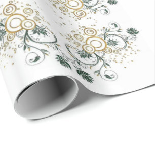 Glossy Wrapping Paper Floral