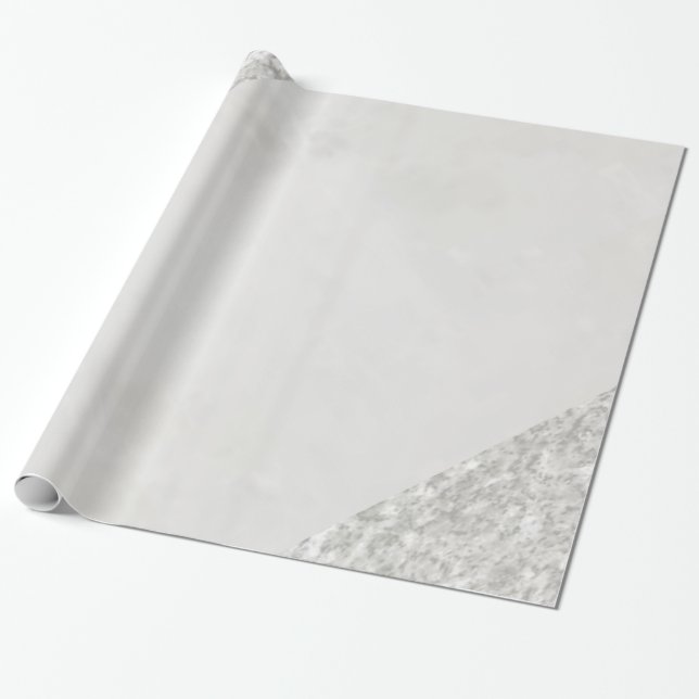 Glossy Wrapping Paper, Gray Silver Wrapping Paper (Unrolled)