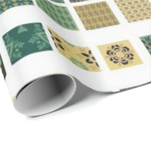 Glossy Wrapping Paper Green Brown