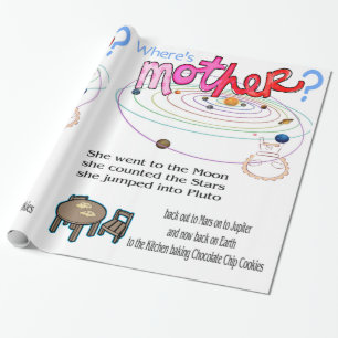 Glossy Wrapping Paper Happy Mother's Day Where's