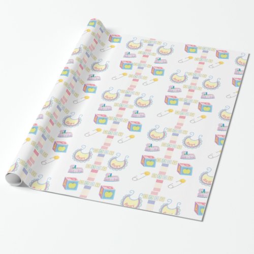 Glossy Wrapping Paper New Baby Shower