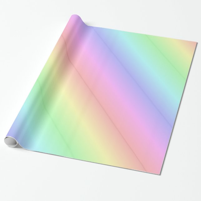 Glossy Wrapping Paper, Pastel Colorful Paper (Unrolled)