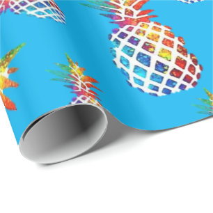 Glossy Wrapping Paper Pineapples