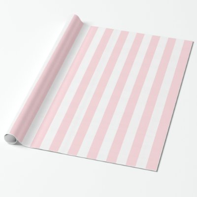Glossy Wrapping Paper Pink &amp; White Stripe 