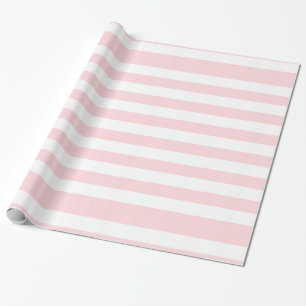 Glossy Wrapping Paper Pink & White Stripe 