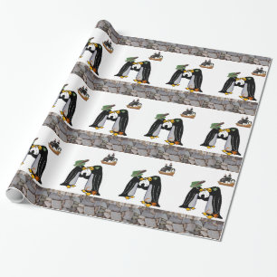 Glossy Wrapping Paper, Pirate Penguin Ship Boat Paper