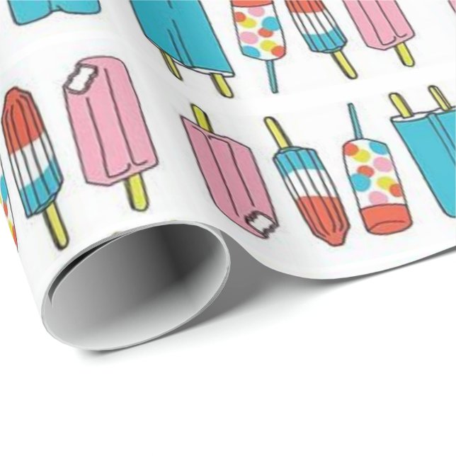 Glossy Wrapping Paper Popsicles (Roll Corner)