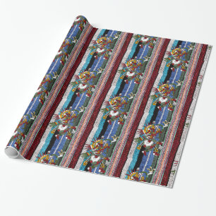 Glossy Wrapping Paper, Stripe Aztec Paper