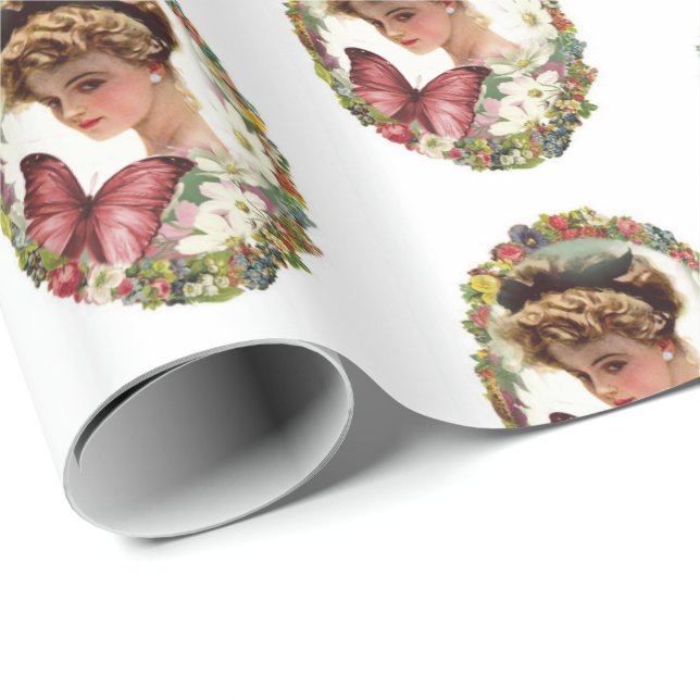 Glossy Wrapping Paper Vintage Victorian (Roll Corner)