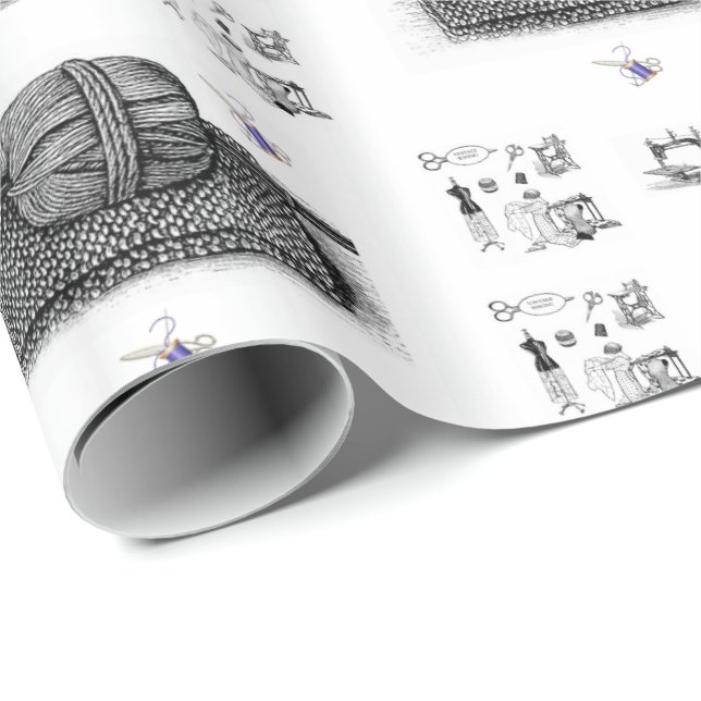 Glossy Wrapping Paper Yarn Sewing (Roll Corner)