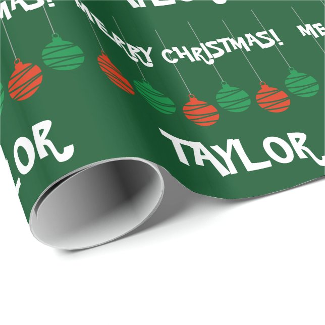 Glossy wrappingpaper with personalized name (Roll Corner)