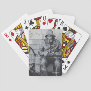 Gloucester Fisherman Mending His Nets Poker Cards