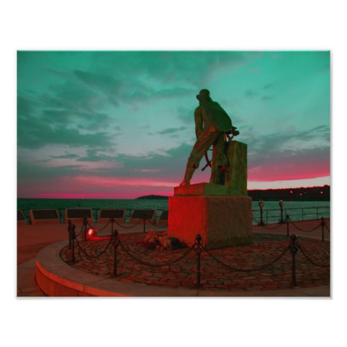 GLOUCESTER FISHERMAN STATUE PHOTO PRINT