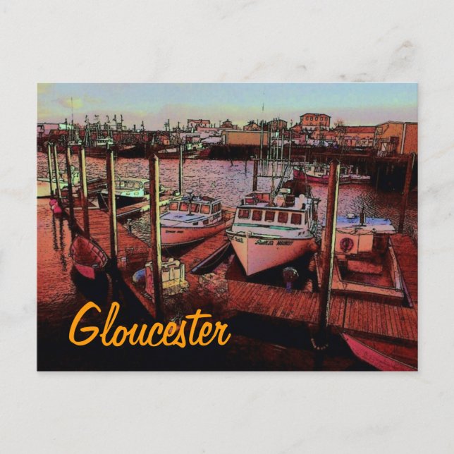 Gloucester Harbor Postcard (Front)