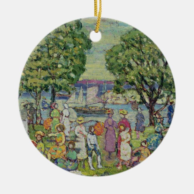 Gloucester Harbour (oil on canvas) Ceramic Ornament (Front)